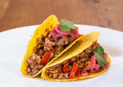 Tacos de Ternera con Verduras salteadas